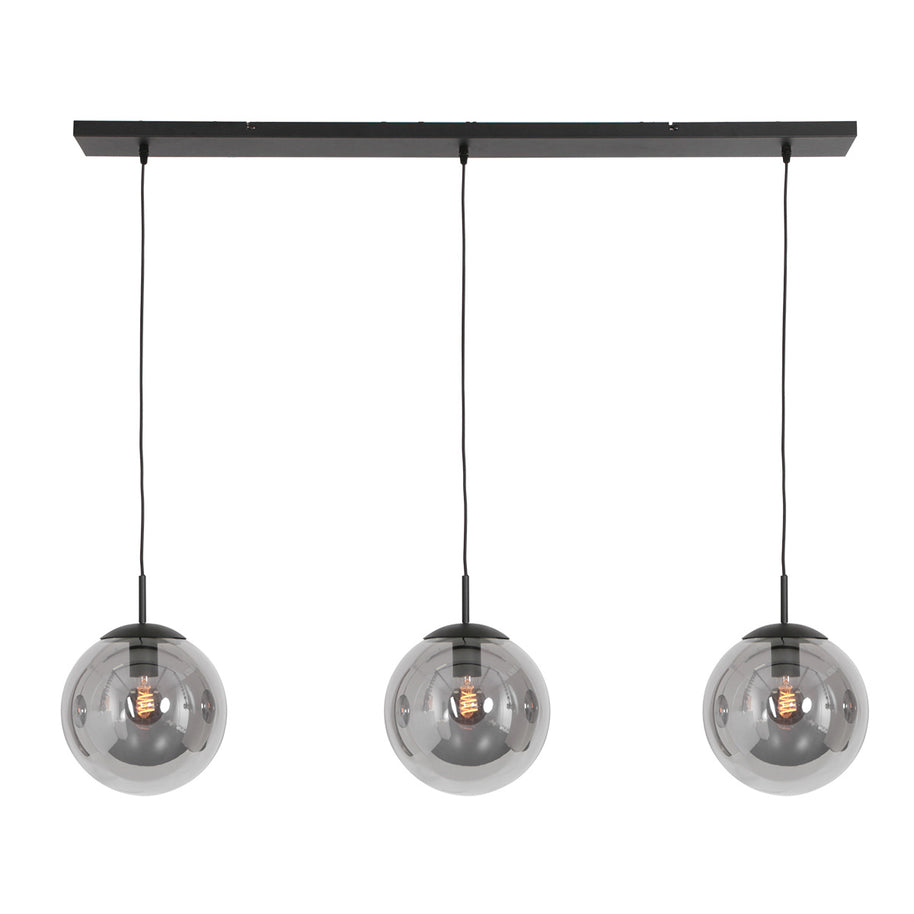 Hanglamp Bollique New 3122ZW zwart 3-lichts E27-fitting