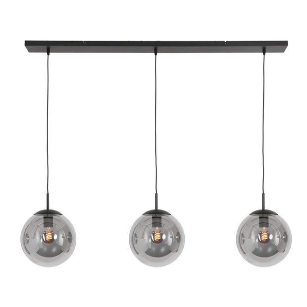 Hanglamp Bollique New 3122ZW zwart 3-lichts E27-fitting