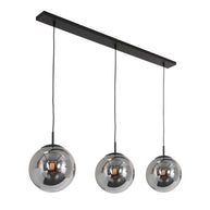 Hanglamp Bollique New 3122ZW zwart 3-lichts E27-fitting