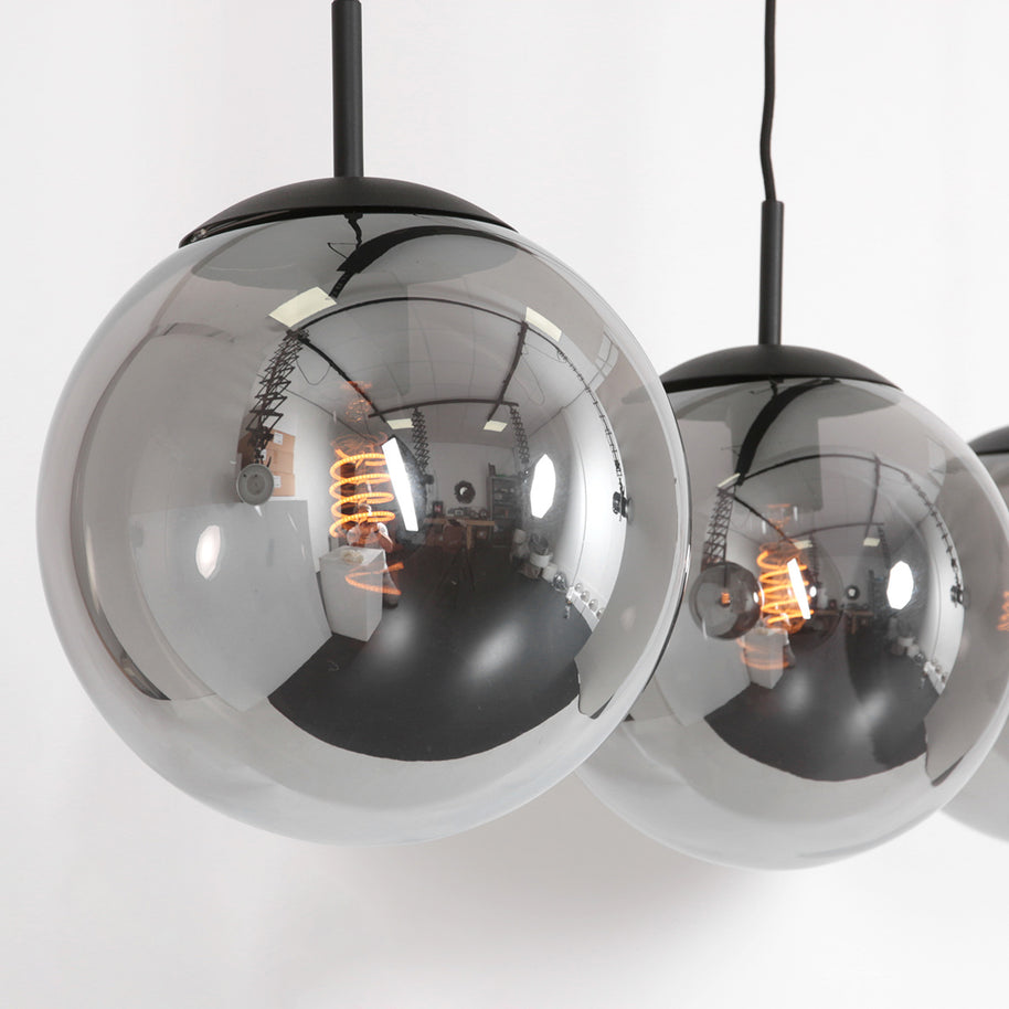Hanglamp Bollique New 3122ZW zwart 3-lichts E27-fitting