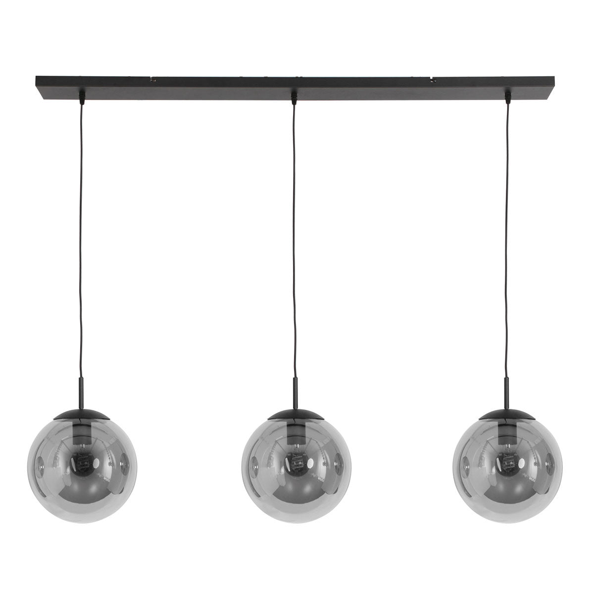 Hanglamp Bollique New 3122ZW zwart 3-lichts E27-fitting