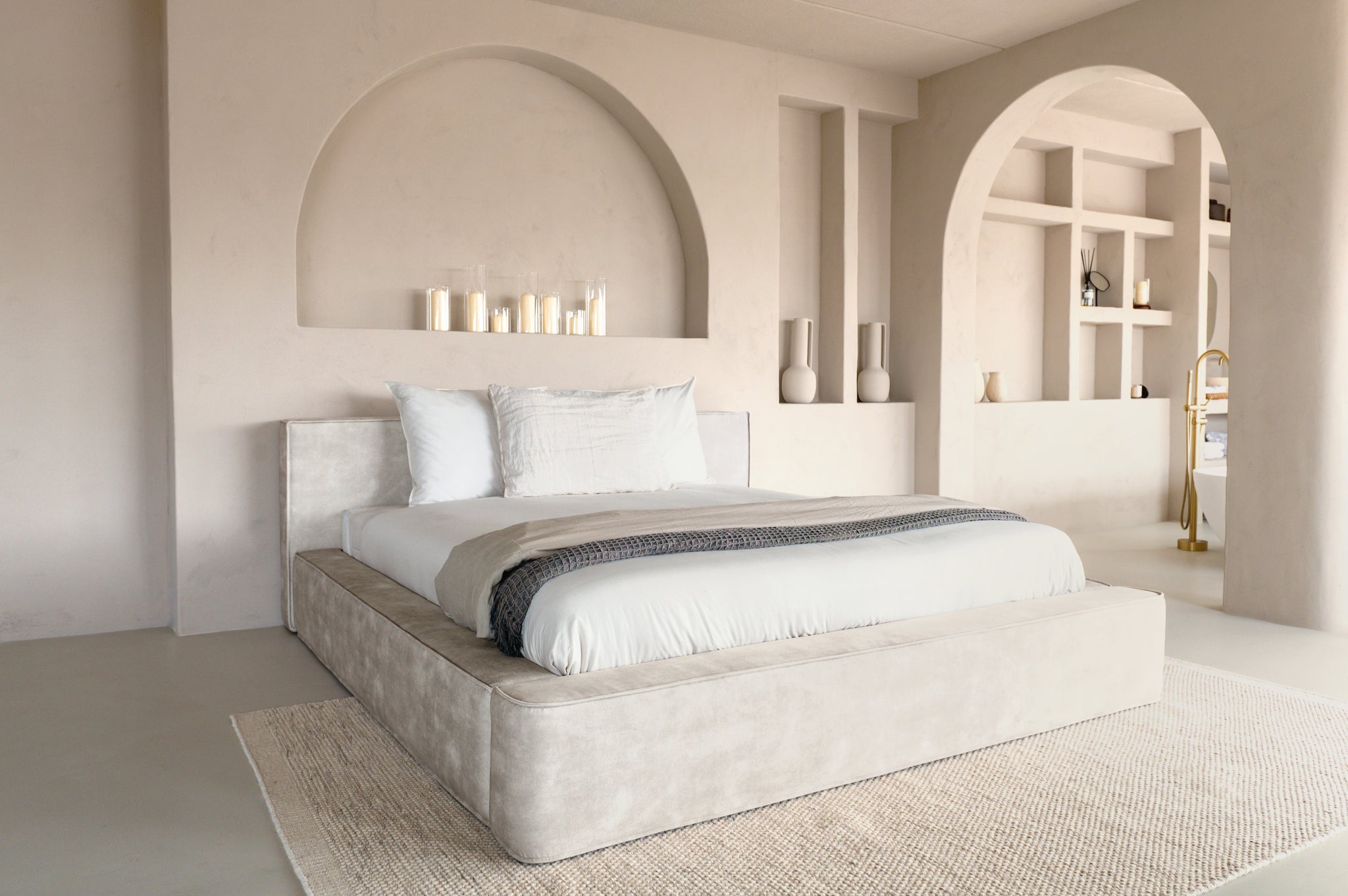 Designbed Adore Element 180 x 200 cm Beige - met matras
