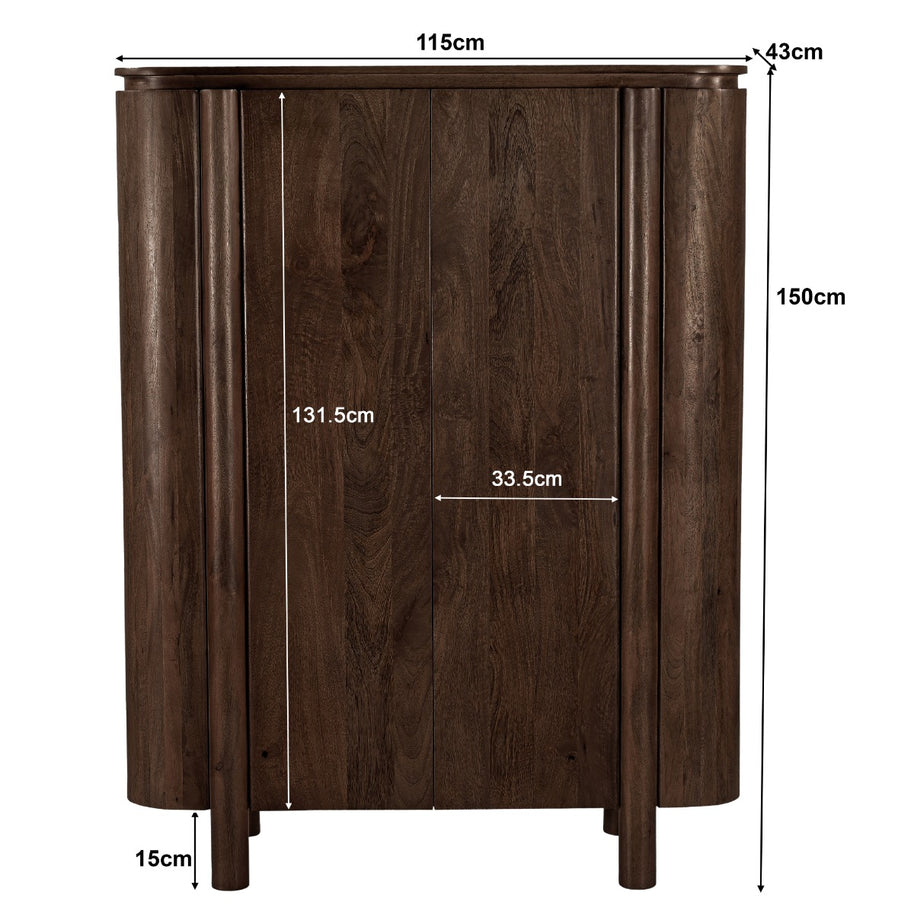 Salano bruin 150 cm