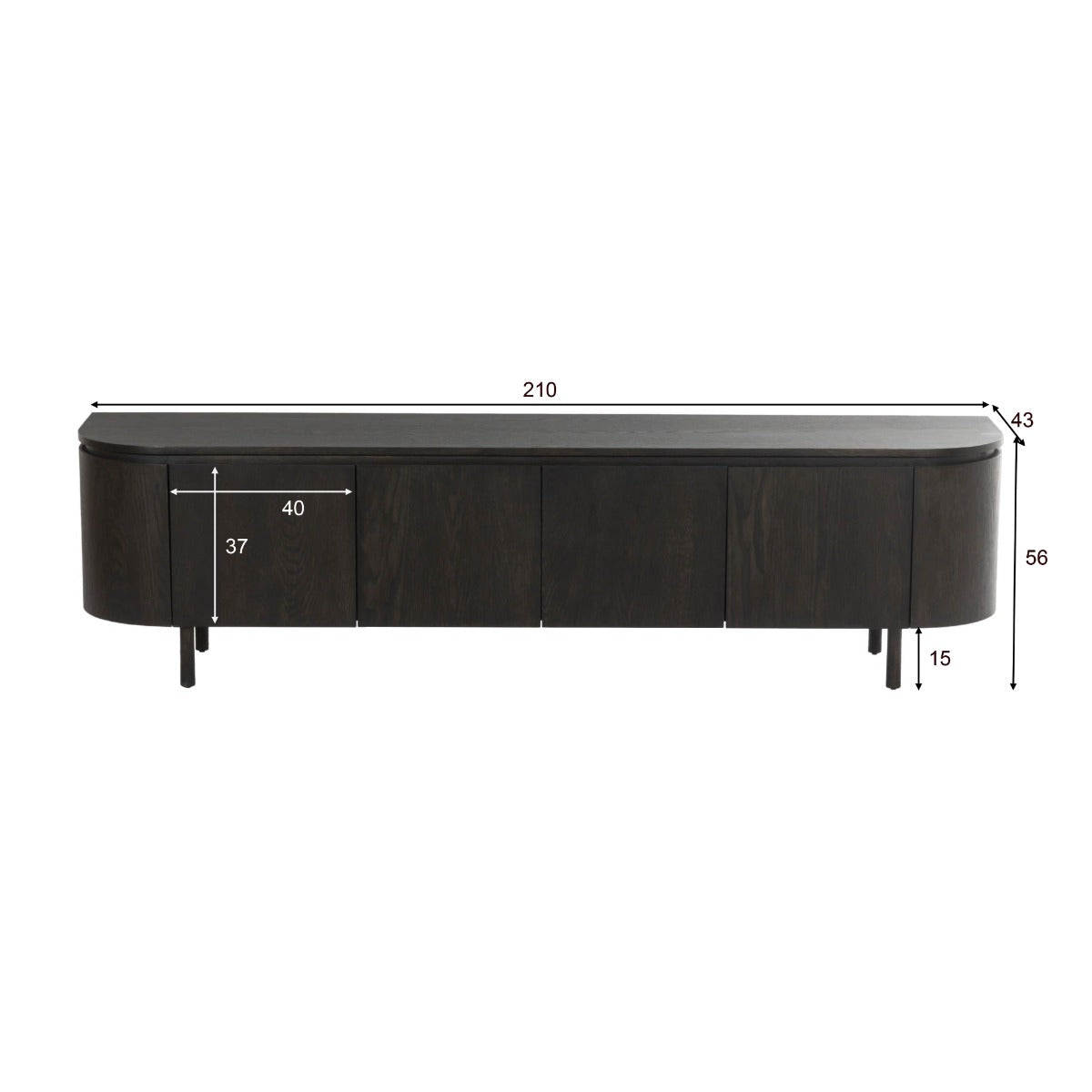 Tobago Espresso 210 cm