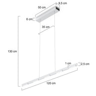 Hanglamp Bloc 3296ST Staal met kabellift