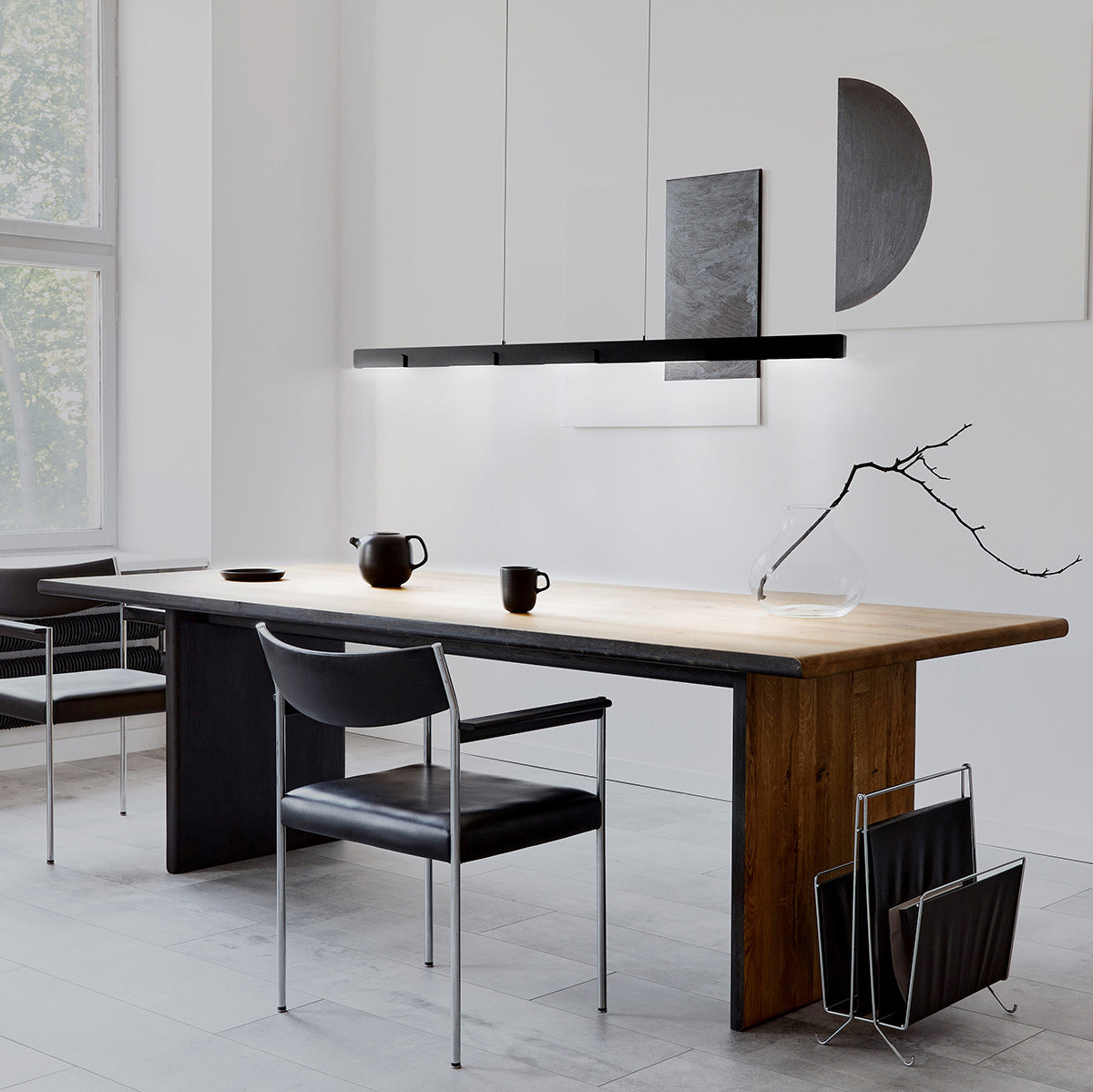 Hanglamp Bloc 3296ZW zwart met kabellift