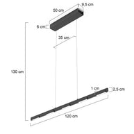 Hanglamp Bloc 3296ZW zwart met kabellift