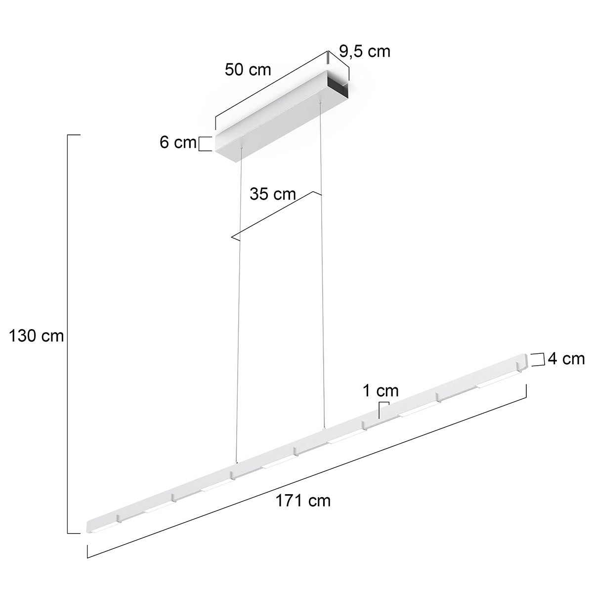 Hanglamp Bloc 3297ST Staal met kabellift