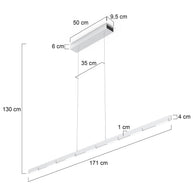 Hanglamp Bloc 3297ST Staal met kabellift