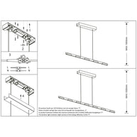 Hanglamp Bloc 3297ST Staal met kabellift