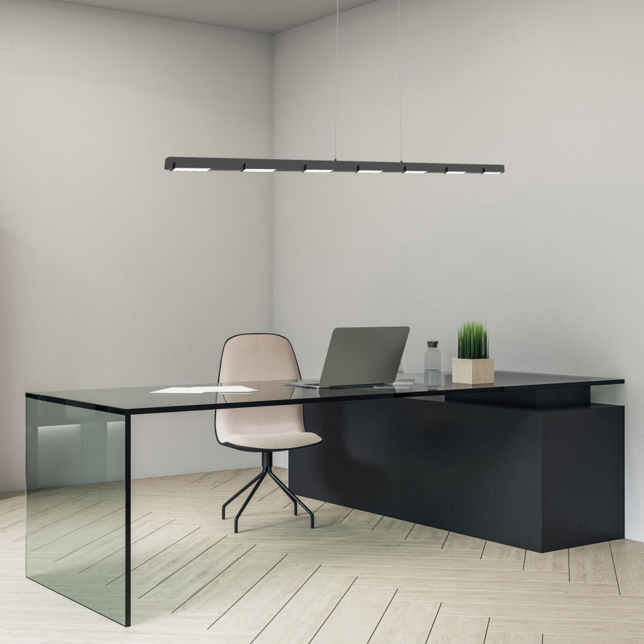 Hanglamp Bloc 3297ZW zwart met kabellift