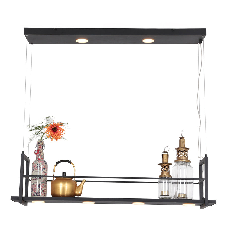 Hanglamp Tor 3298ZW – zwarte designlamp met plateau en LED