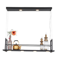 Hanglamp Tor 3298ZW – zwarte designlamp met plateau en LED