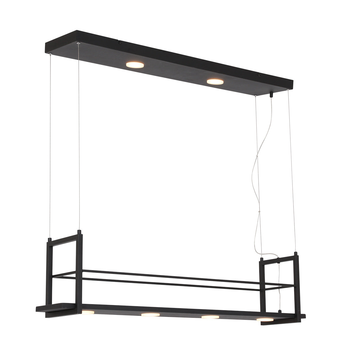 Hanglamp Tor 3298ZW – zwarte designlamp met plateau en LED