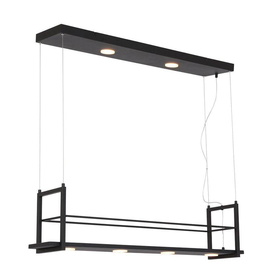 Hanglamp Tor 3298ZW – zwarte designlamp met plateau en LED