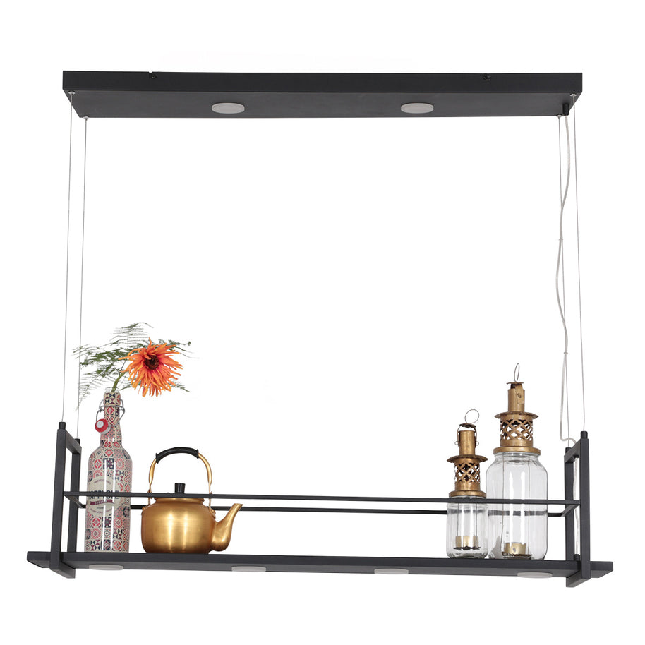 Hanglamp Tor 3298ZW – zwarte designlamp met plateau en LED