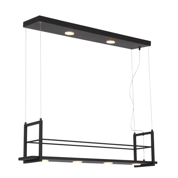 Hanglamp Tor 3298ZW – zwarte designlamp met plateau en LED