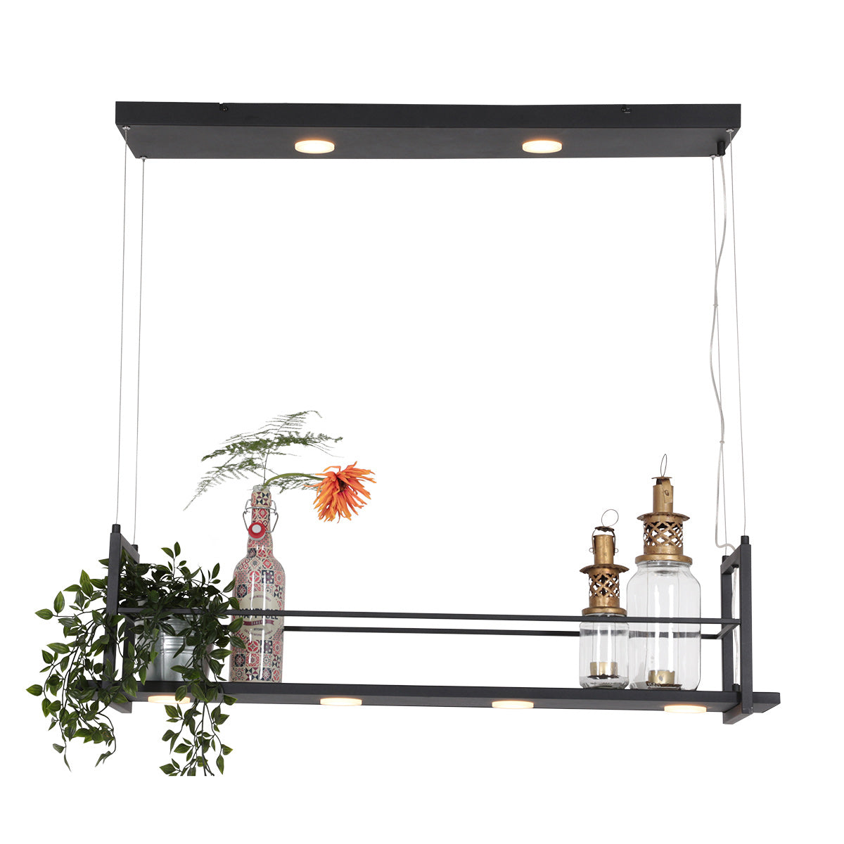 Hanglamp Tor 3298ZW – zwarte designlamp met plateau en LED