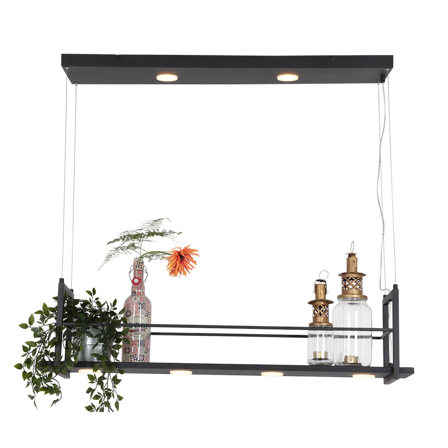 Hanglamp Tor 3298ZW – zwarte designlamp met plateau en LED
