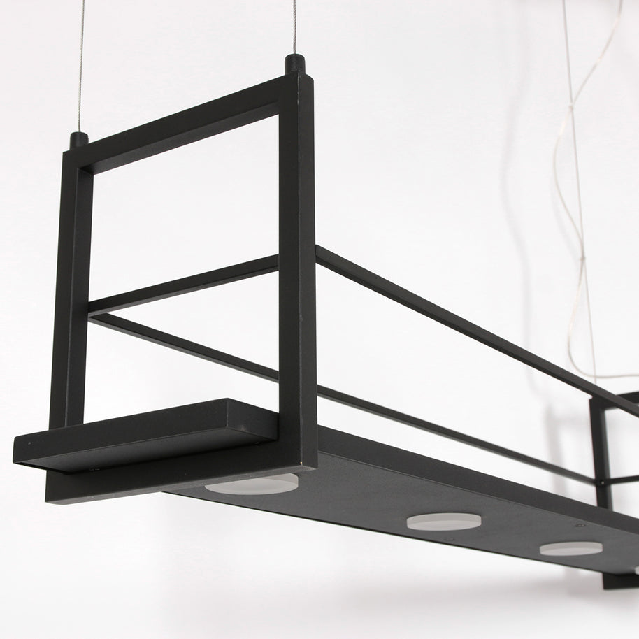 Hanglamp Tor 3298ZW – zwarte designlamp met plateau en LED