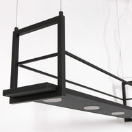 Hanglamp Tor 3298ZW – zwarte designlamp met plateau en LED
