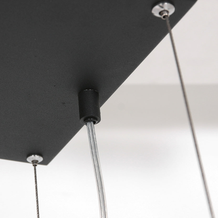 Hanglamp Tor 3298ZW – zwarte designlamp met plateau en LED