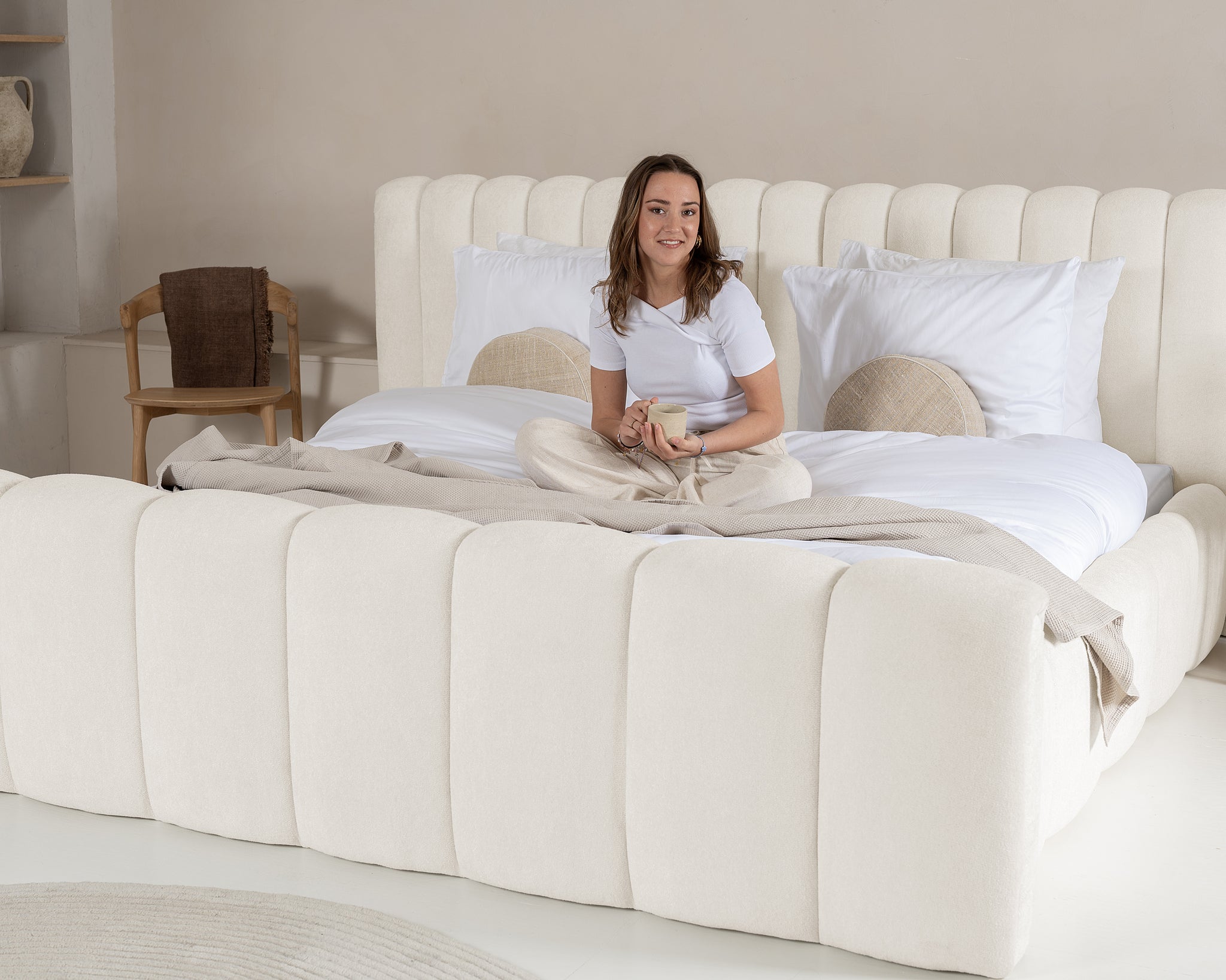 Designbed Adore Chique 160x200 Beige - Zonder Matras