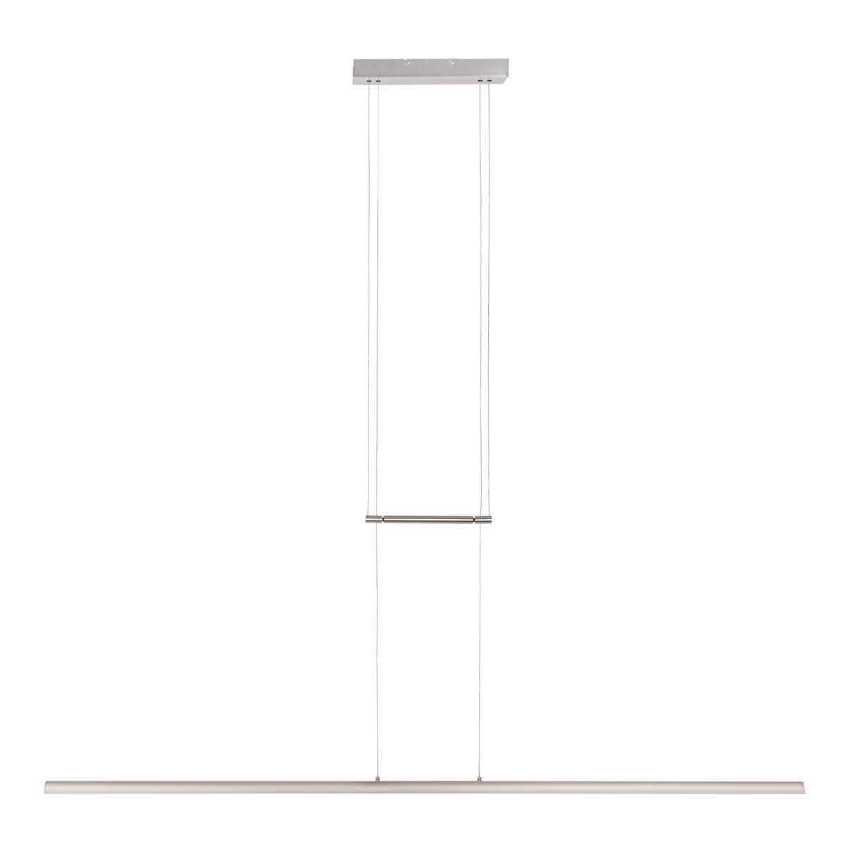 Hanglamp Profilo 3318ST staal 150 cm breed 2100 lumen