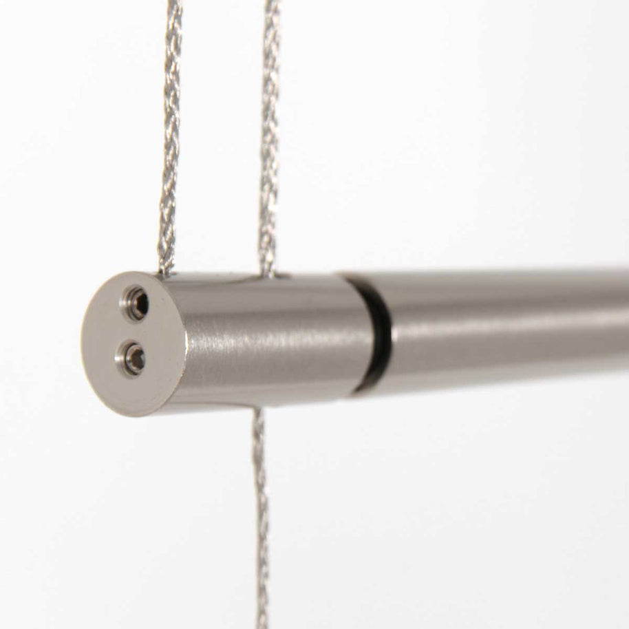 Hanglamp Profilo 3318ST staal 150 cm breed 2100 lumen