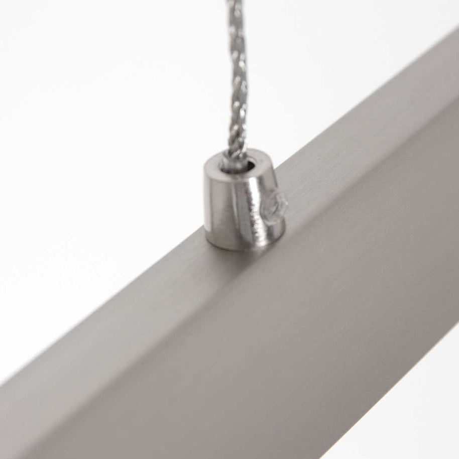 Hanglamp Profilo 3318ST staal 150 cm breed 2100 lumen