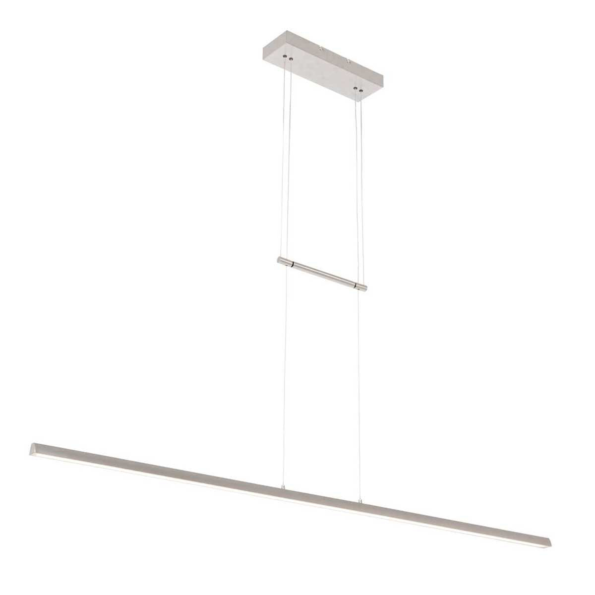 Hanglamp Profilo 3318ST staal 150 cm breed 2100 lumen