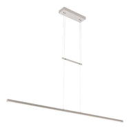 Hanglamp Profilo 3318ST staal 150 cm breed 2100 lumen