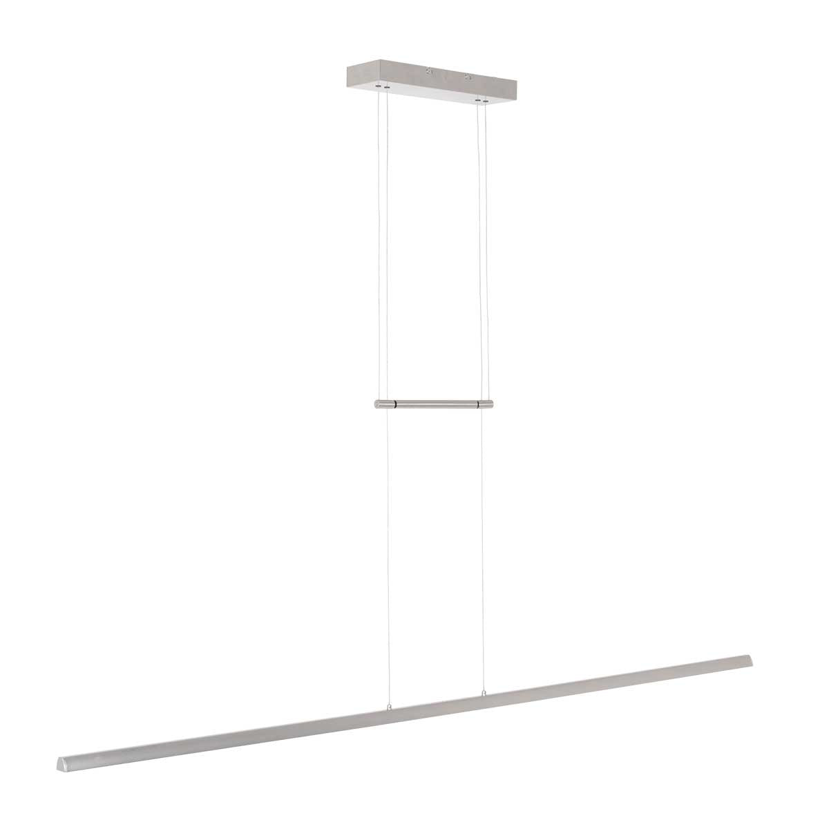 Hanglamp Profilo 3318ST staal 150 cm breed 2100 lumen