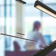 Hanglamp Profilo 3318ZW zwart 150 cm breed 2100 lumen