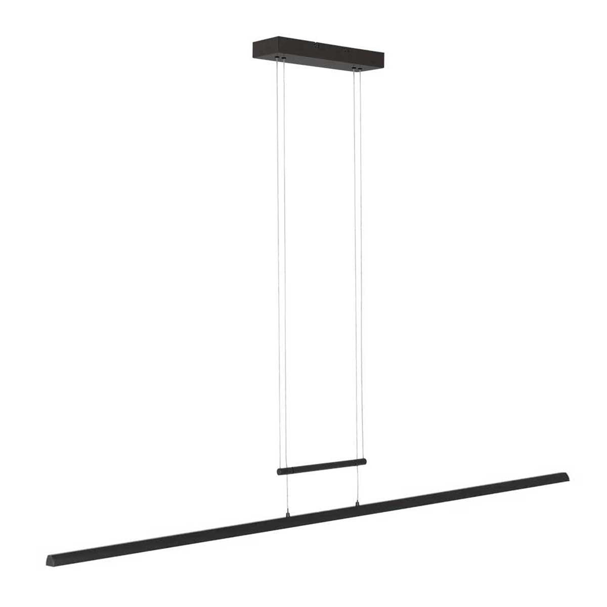 Hanglamp Profilo 3318ZW zwart 150 cm breed 2100 lumen