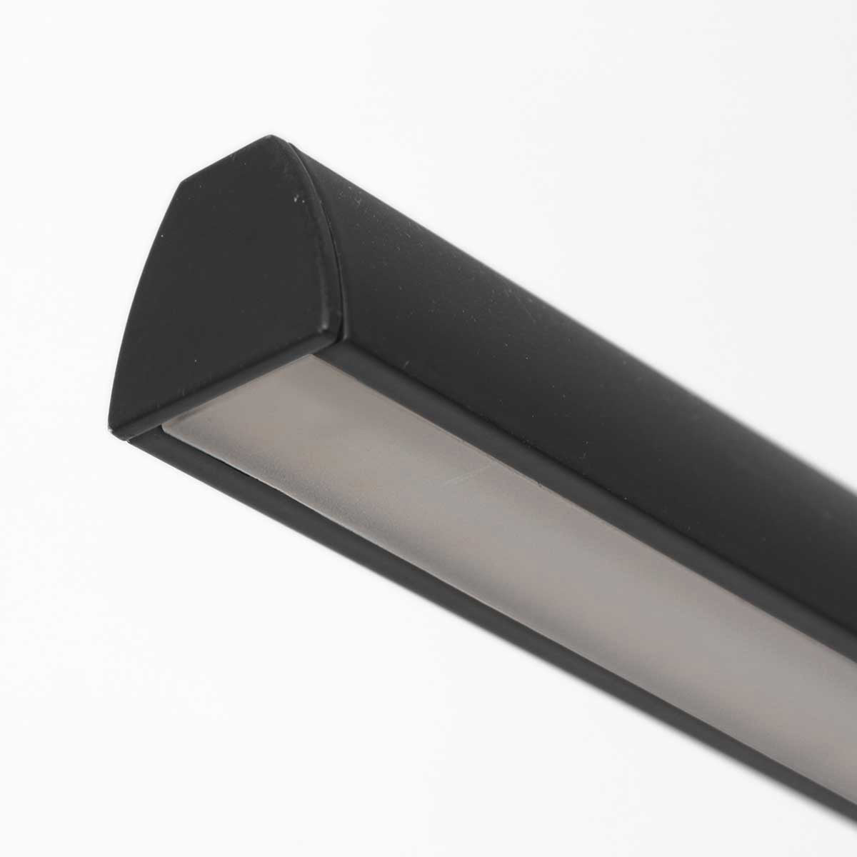 Hanglamp Profilo 3318ZW zwart 150 cm breed 2100 lumen