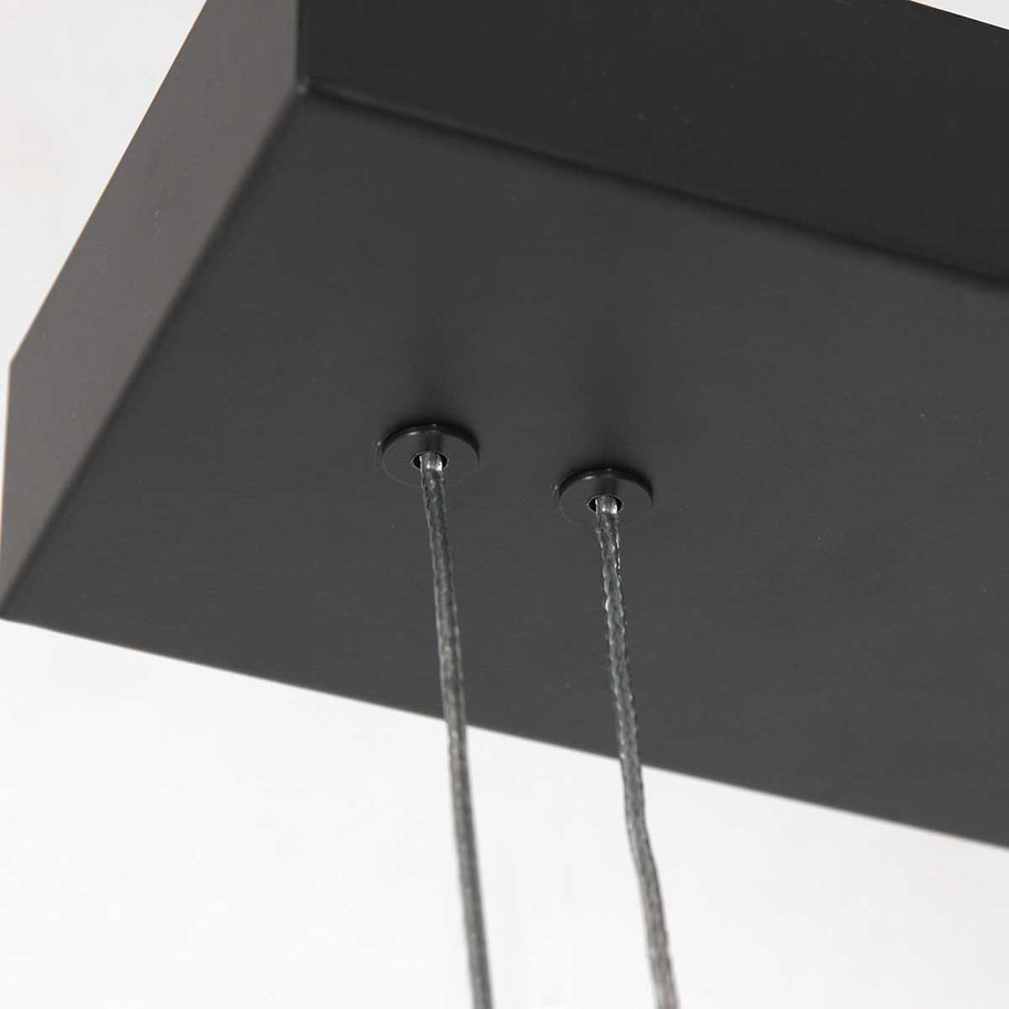 Hanglamp Profilo 3318ZW zwart 150 cm breed 2100 lumen