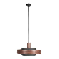 Hanglamp Flinter 3329E Stijlvol Houtmotief met Warme Gouden Binnenkant