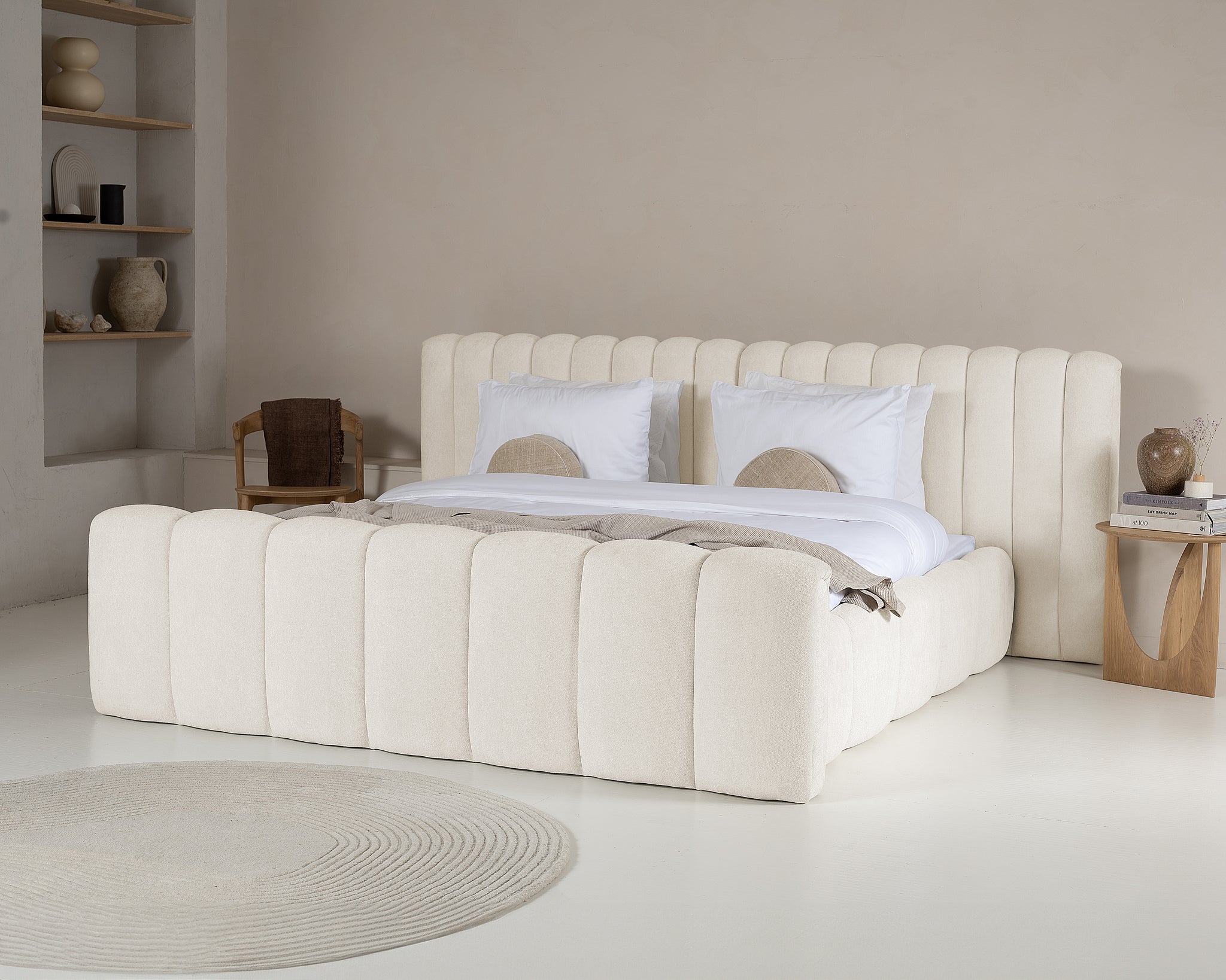 Designbed Adore Chique 160x200 Beige - Met Matras