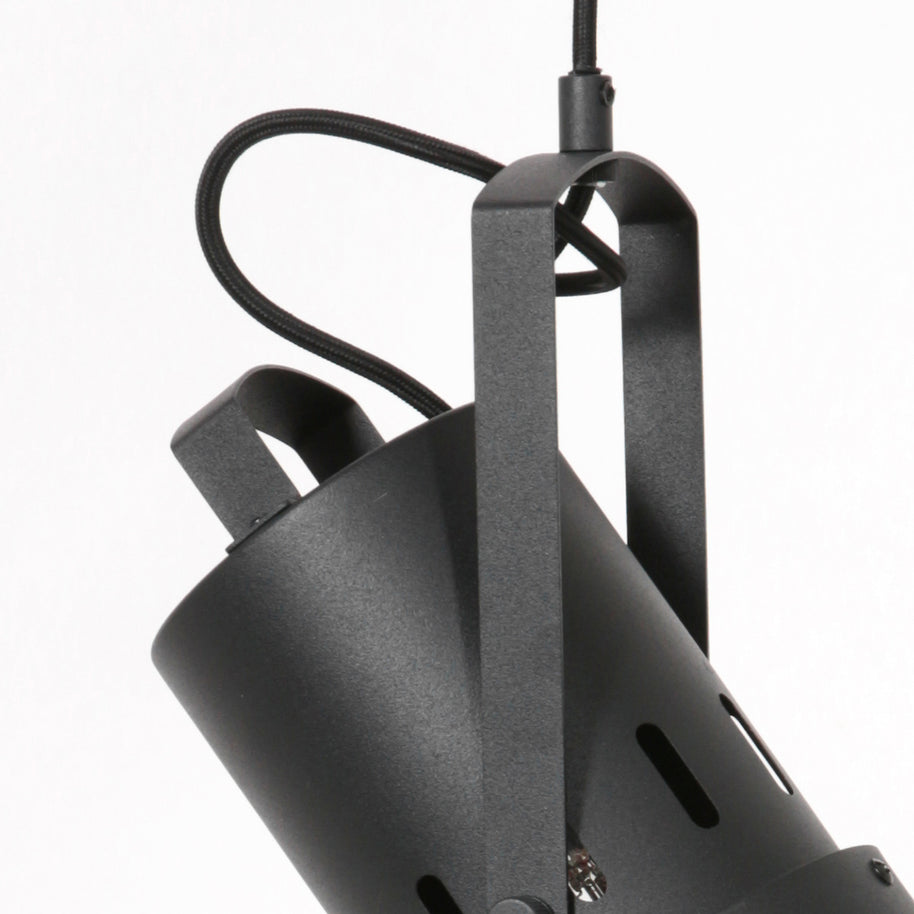 Hanglamp Carré 3379ZW – zwarte industriële lamp met E27