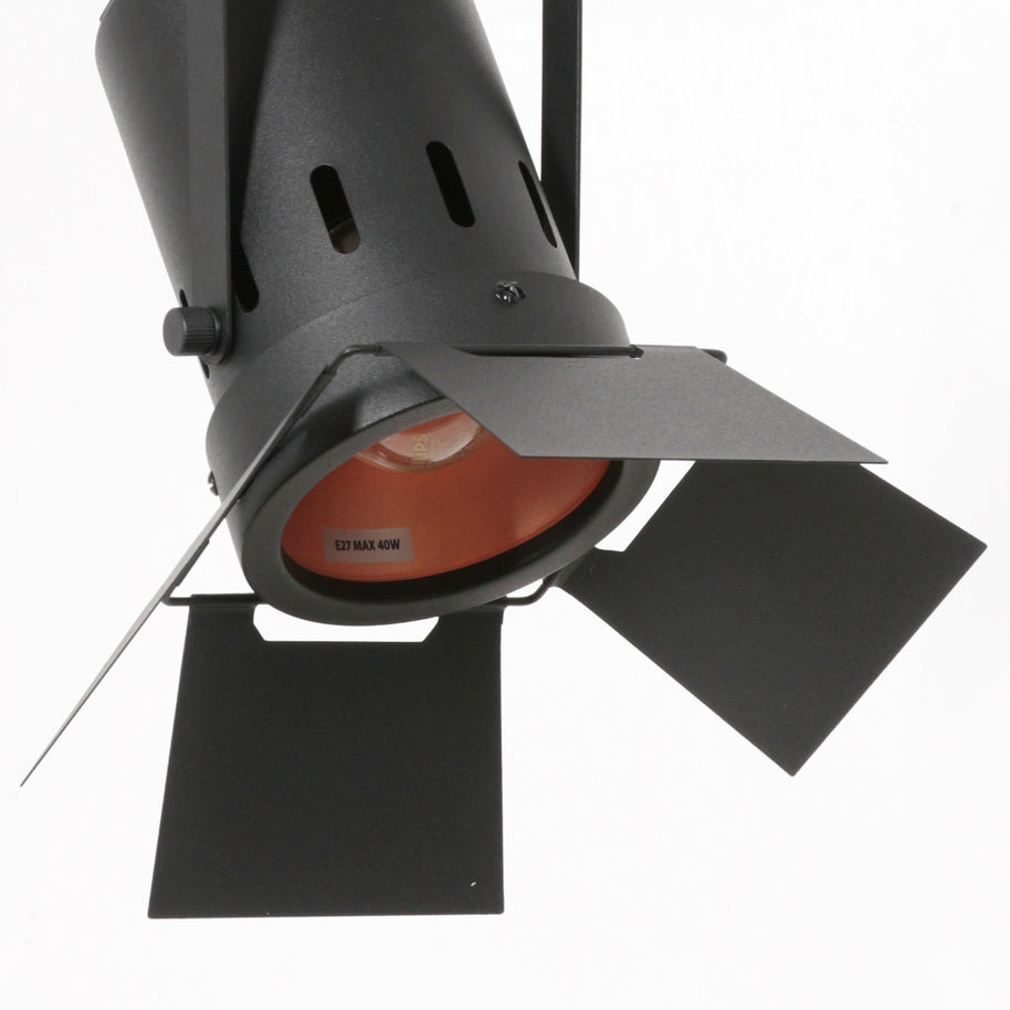 Hanglamp Carré 3379ZW – zwarte industriële lamp met E27