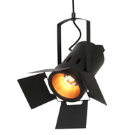 Hanglamp Carré 3379ZW – zwarte industriële lamp met E27