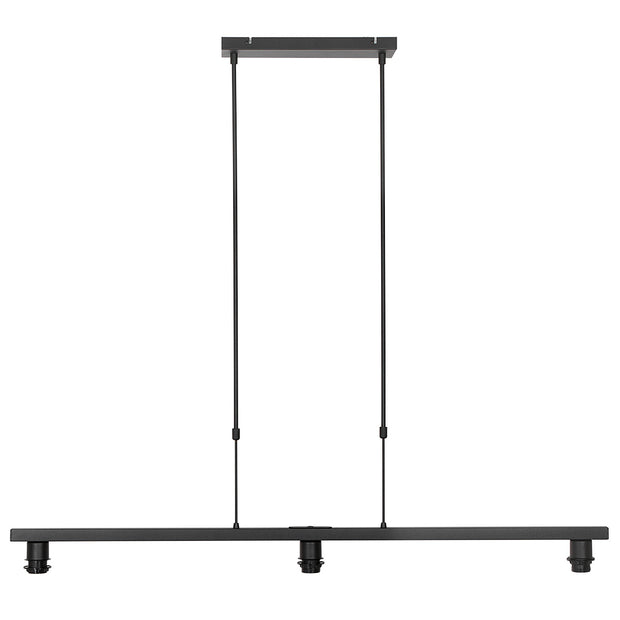 Zwarte 3-lichts hanglamp Stang 3457ZW zonder kappen