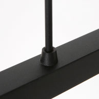 Zwarte 3-lichts hanglamp Stang 3459ZW met grijze velourskappen