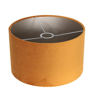 Zwarte 3-lichts hanglamp Stang 3460ZW met goudkleurige velourskappen