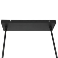 Zwarte 3-lichts hanglamp Stang 3464ZW met blauwe velourskappen