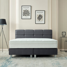 Boxspring Vida Fluweel Antraciet 140x200