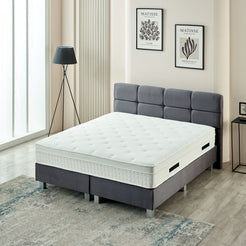 Boxspring Vida Fluweel Antraciet 140x200