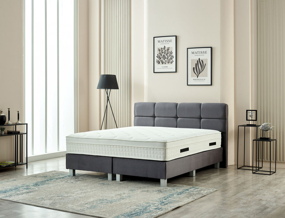 Boxspring Vida Fluweel Antraciet 140x200