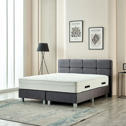 Boxspring Vida Fluweel Antraciet 140x200